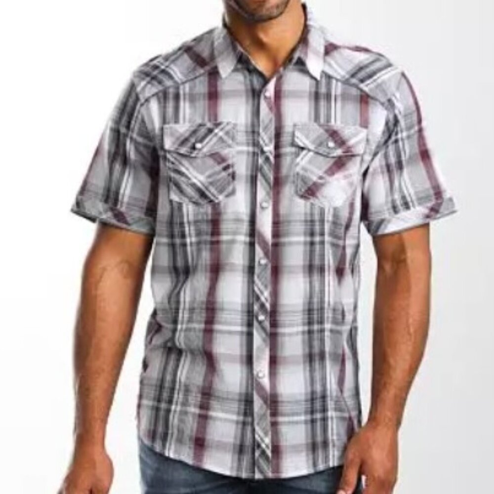 BKE Plaid Athletic Fit Shirt
